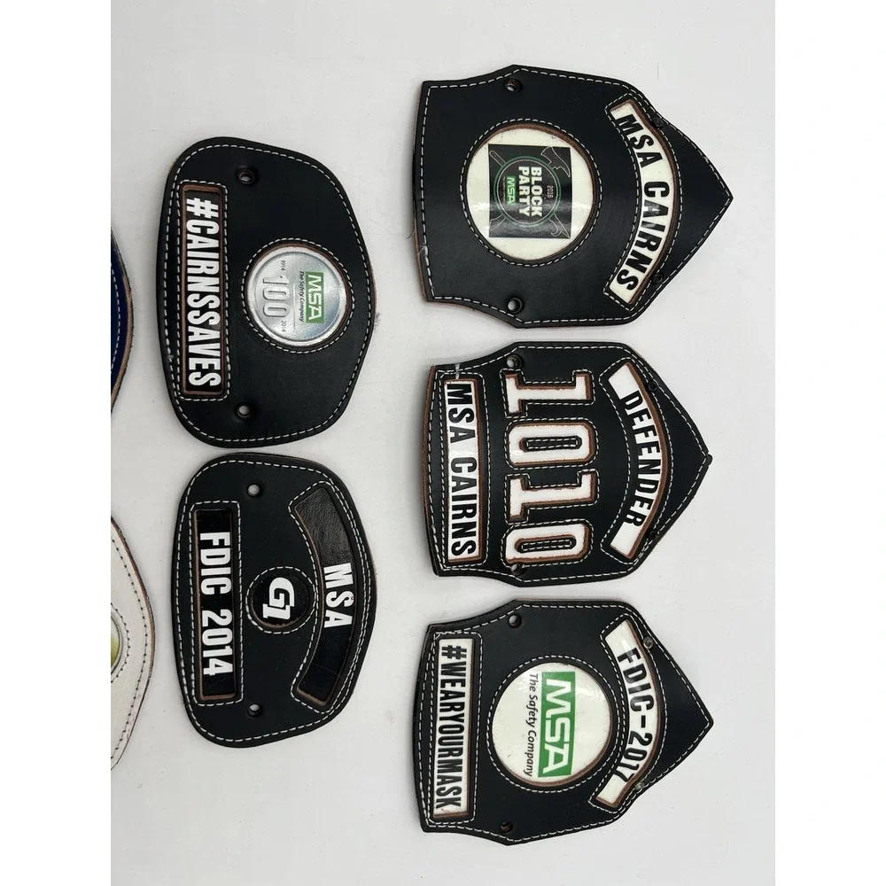 Lot of 7 MSA Cairns Fire Helmet Front Shields FDIC 2014 2017 Defender G1